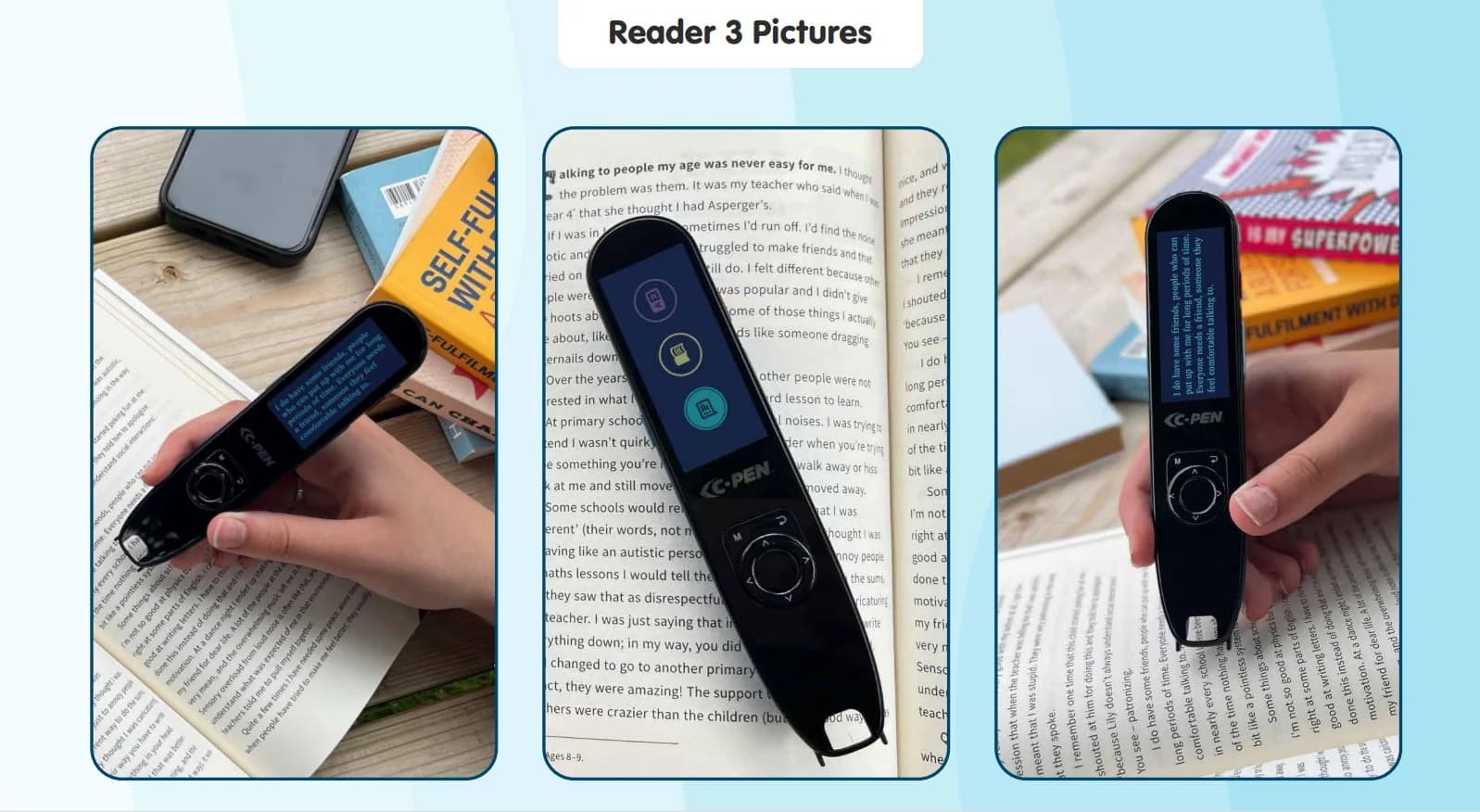 Scanmarker Max vs C-Pen Reader standalone reading pens side-by-side comparison